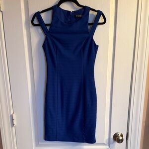 Guess Cobalt Blue Sleeveless Bandage Mini Dress
